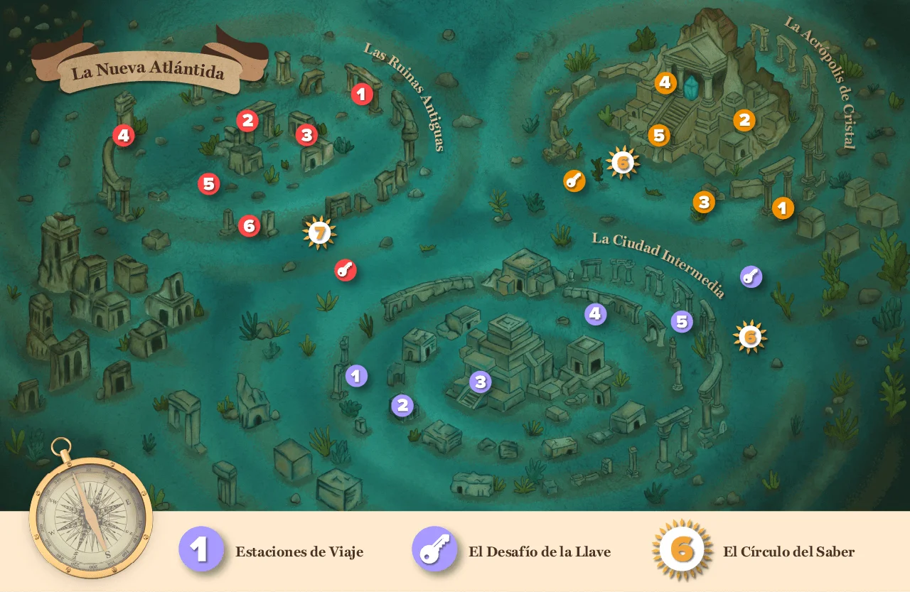 Mapa de La Nueva Atlántida